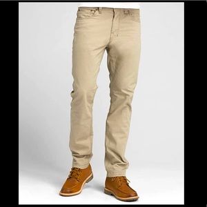 PrAna Brion Mens Pants Dark Khaki 30/34 NWT